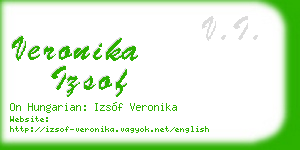 veronika izsof business card